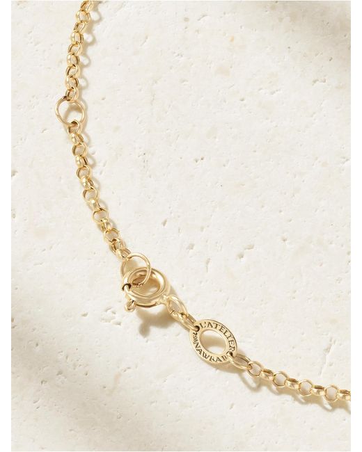 L'Atelier Nawbar Natural Sun Down 18-Karat Multistone Necklace