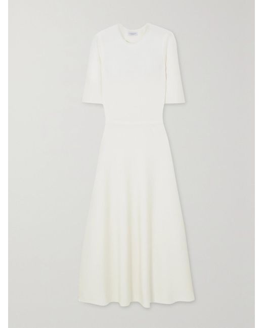 Gabriela Hearst White Seymore Wool, Cashmere And Silk-Blend Midi Dress