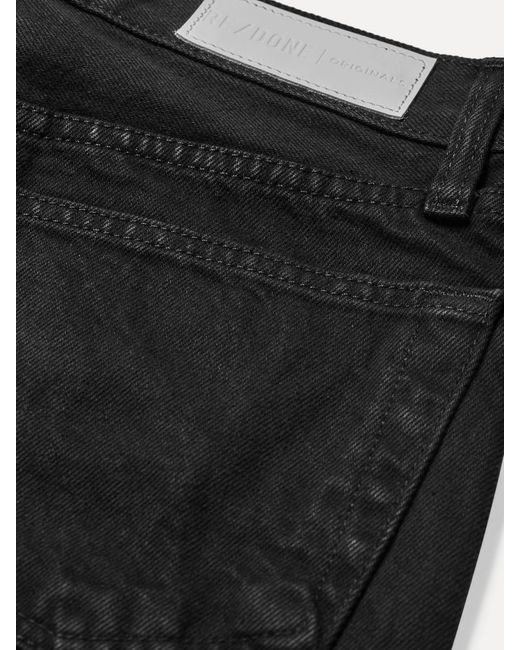 Re/done Black 70S High Rise Stove Pipe Straight-Leg Jeans