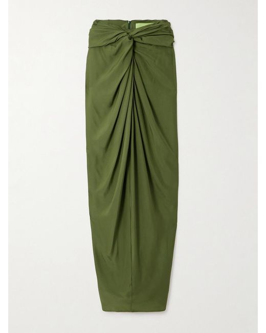 GAUGE81 Green Usuki Silk-Satin Pareo