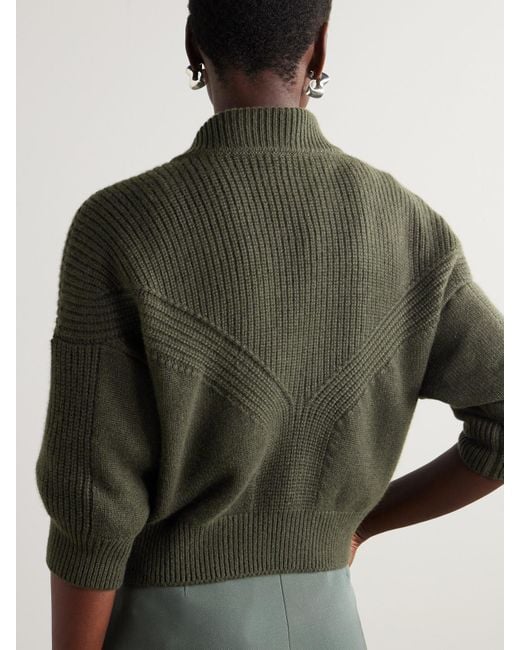 Sa Su Phi Green Armor Ribbed Cashmere Sweater