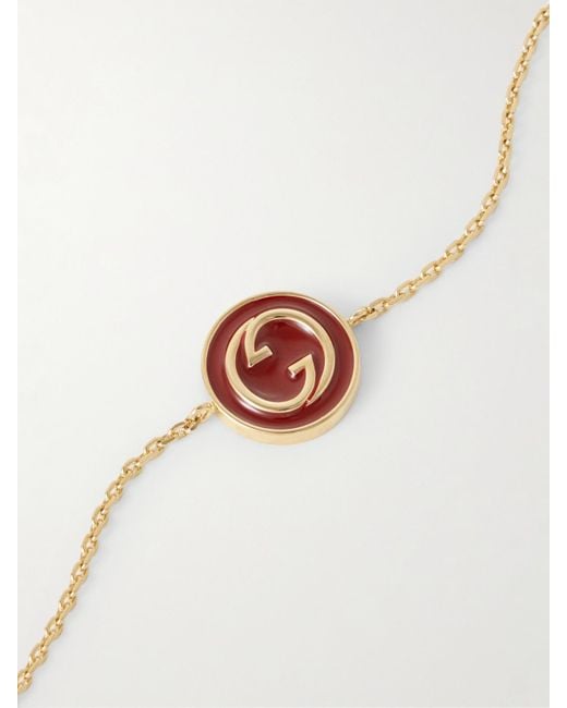 Gucci White Blondie-Tone, Faux Pearl And Enamel Bracelet