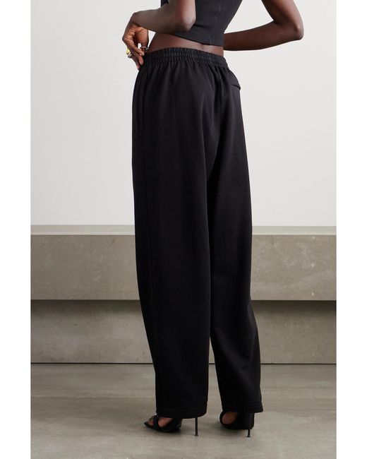 Wardrobe NYC Black Hailey Bieber Cotton-Jersey Wide-Leg Sweatpants
