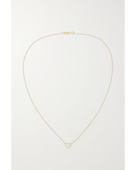 Jennifer Meyer Natural Small Open Heart 18-Karat Diamond Necklace