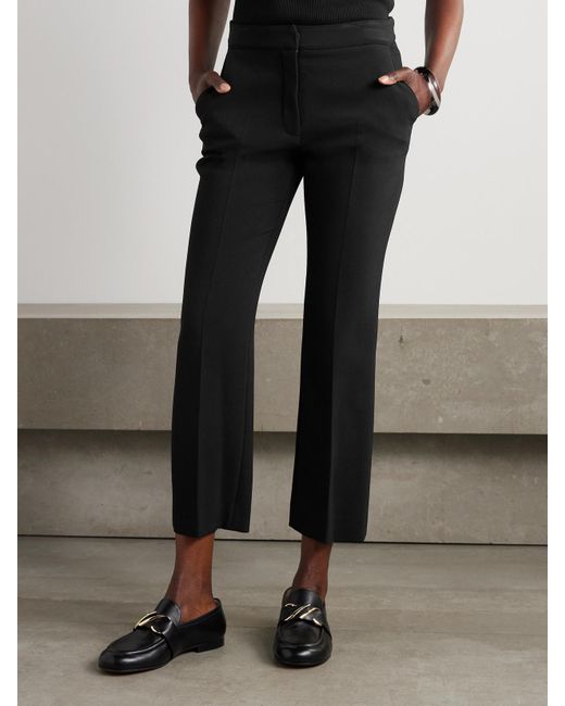 Proenza Schouler Black Alexia Twill Straight-Leg Pants