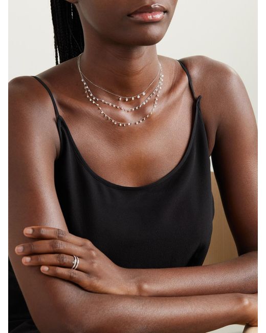 PERSÉE Natural Danaé Kette Aus 18 Karat Weißgold Mit Diamanten