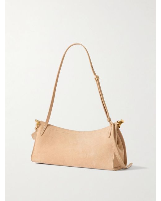 Alaïa Natural Click Medium Nubuck Shoulder Bag