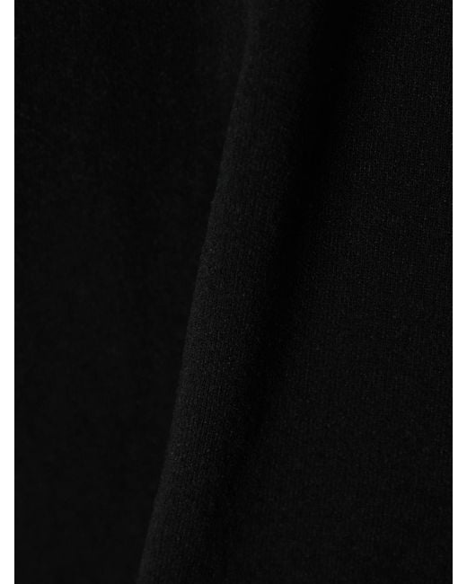 Alaïa Black Paneled Cropped Jersey Top