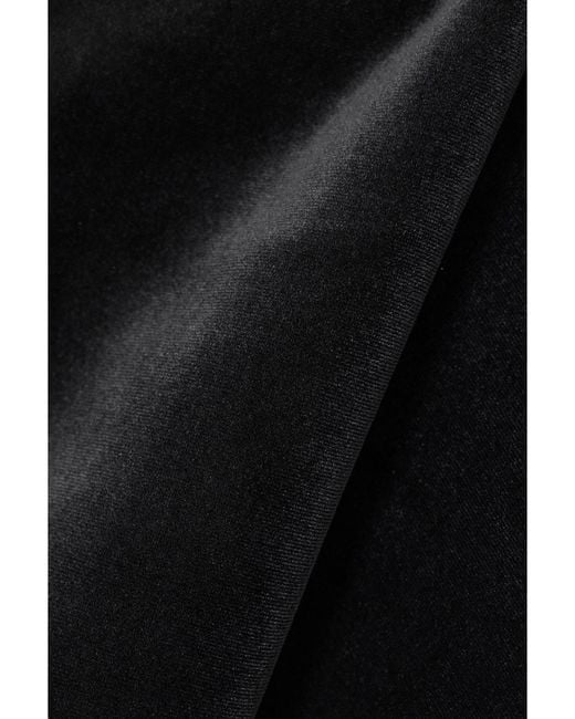 Alex Perry Black Strapless Stretch-Velvet Mini Dress