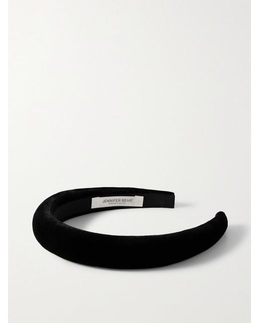 Jennifer Behr Black Tori Velvet Headband