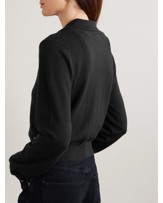 ÉTERNE Black Journey Cashmere Polo Shirt