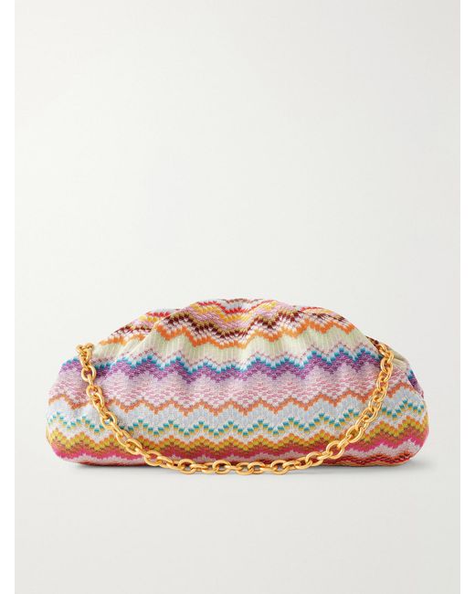 Missoni Multicolor Large Striped Lurex Pouch