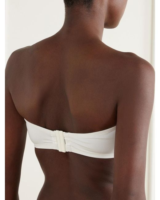 Eres White Duni Strapless Bikini Top