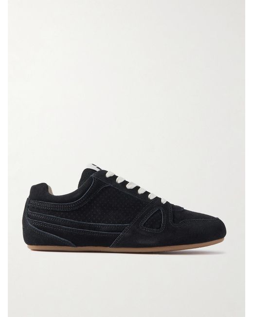 Isabel Marant Blue Senny Perforated Suede Sneakers
