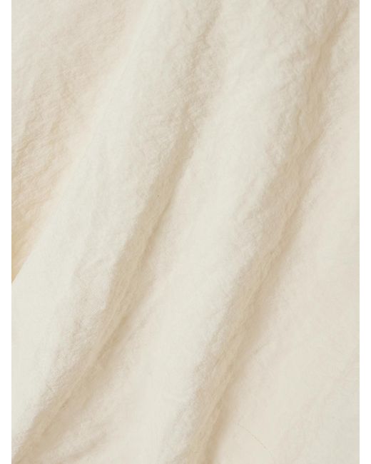 St. Agni Natural Cloud Twisted Crinkled Silk-Blend Halterneck Top