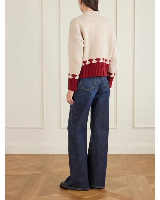 S.S.Daley Multicolor Intarsia-Knit Wool Sweater
