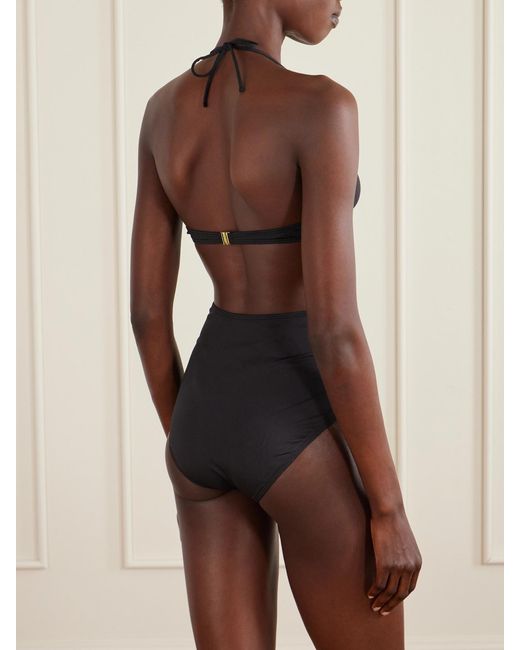 Nili Lotan Black Triangle Bikini Top
