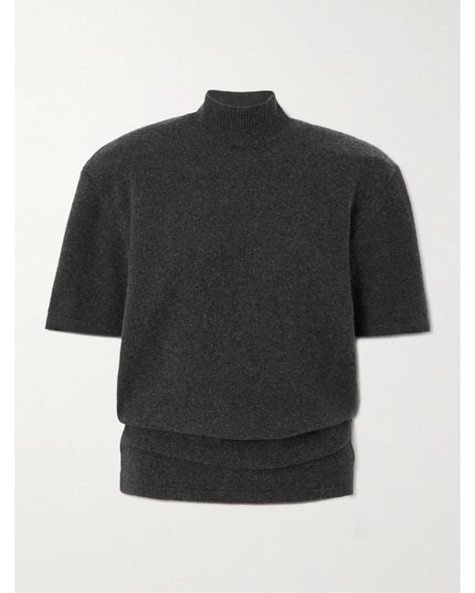 Jacquemus Black Castagna Wool And Cashmere-Blend Turtleneck Sweater