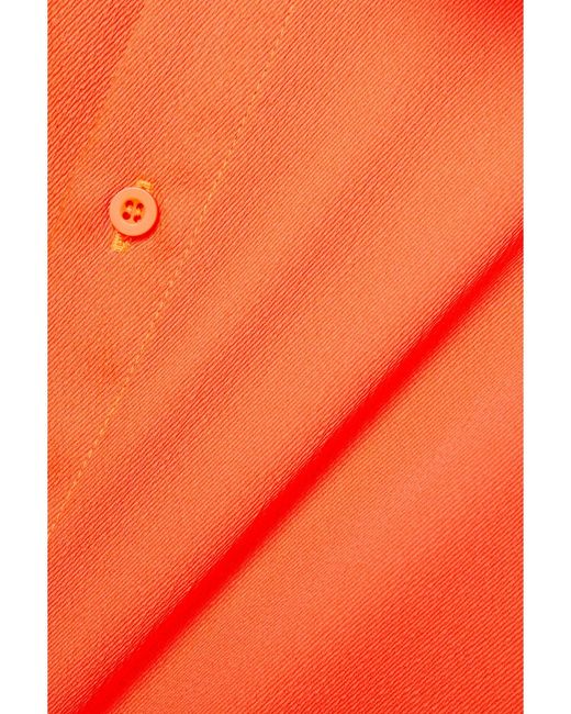 Christopher John Rogers Orange Oversized Crepe Shirt