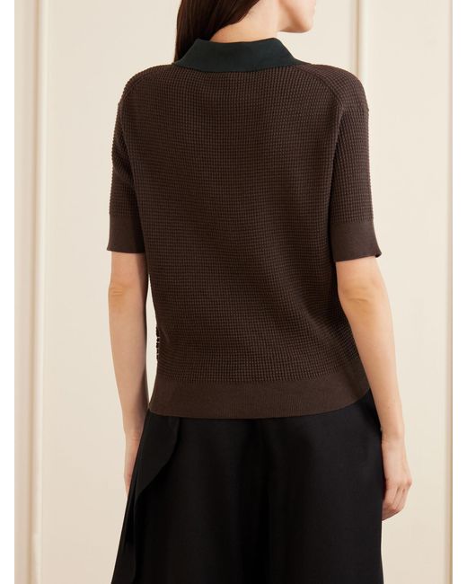 J.W. Anderson Black Cotton-Blend Polo Shirt