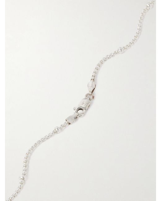 Loren Stewart White Orb Sterling And Necklace