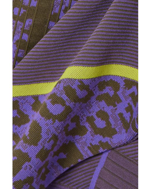Adidas By Stella McCartney Purple Truestrength Open-back Stretch Recycled Top