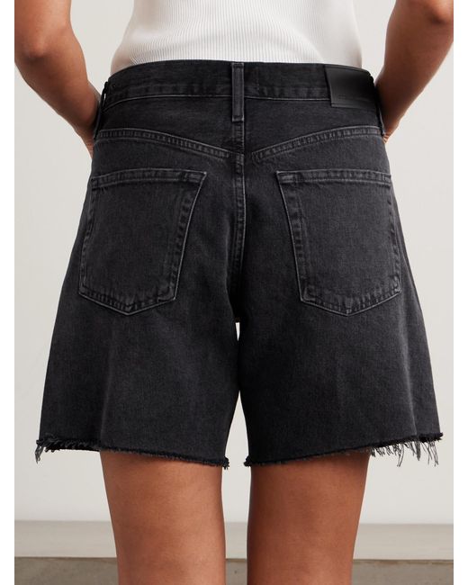 Citizens of Humanity Blue Marlow Frayed Denim Shorts