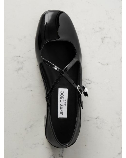 Ballerines Convertibles En Cuir Verni À Ornements Eleri Jimmy Choo en coloris Black