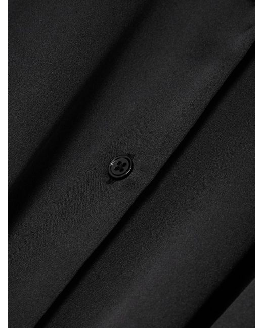 Lisa Yang Black Hemd Aus Seidensatin