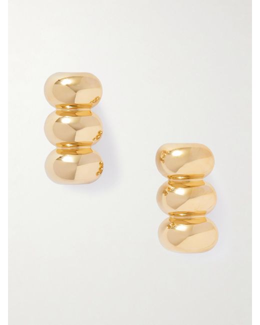Alaïa Metallic Goldfarbene Ohrringe