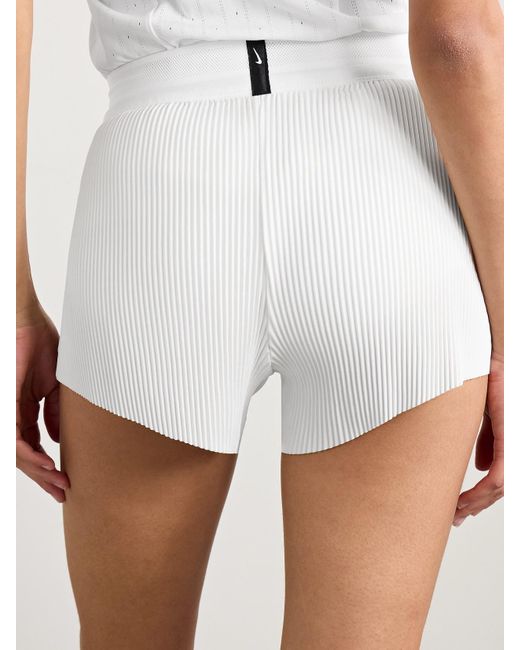 Nike White Aeroswift Printed Plissé Dri-Fit Adv Shorts