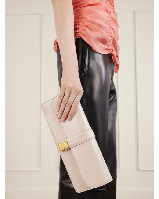 Khaite Natural Blake Leather Clutch