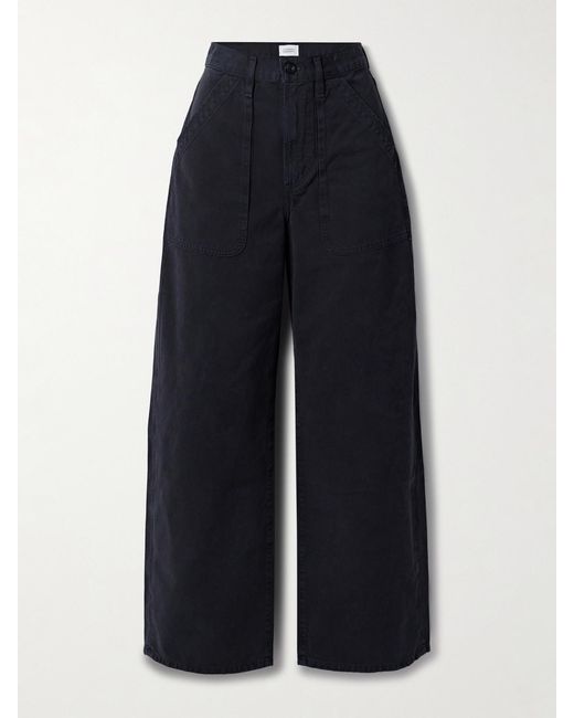 Citizens of Humanity Blue Ayla Cargo High-Rise Wide-Leg Jeans