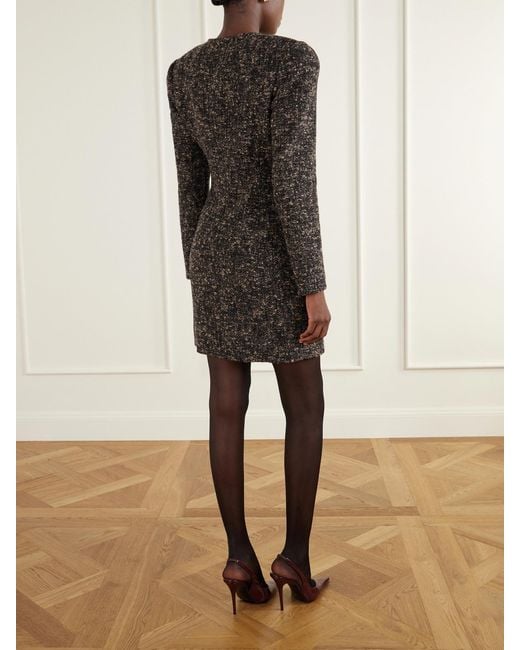 Magda Butrym Black Wool-Bouclé Mini Dress