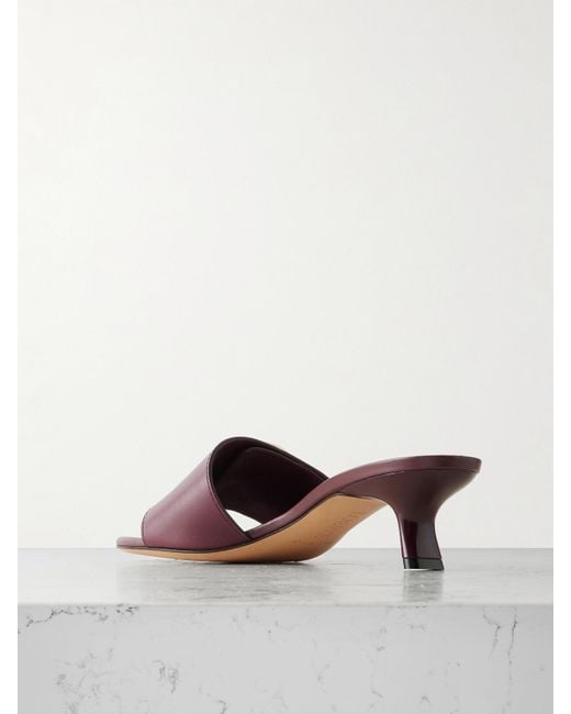 Loewe Brown Pebble Embellished Leather Mules