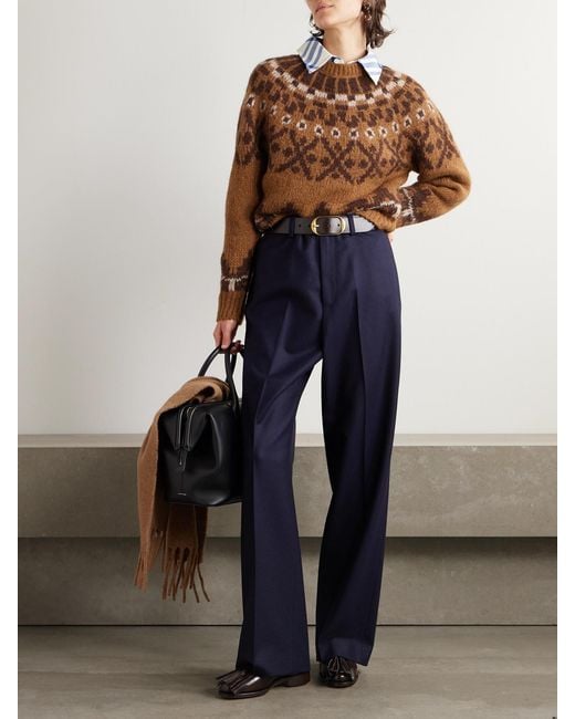 Fortela Blue Wool Pants