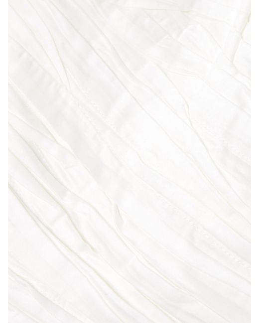 Haut Bustier En Popeline De Coton À Fronces Sunbeam Aje. en coloris White