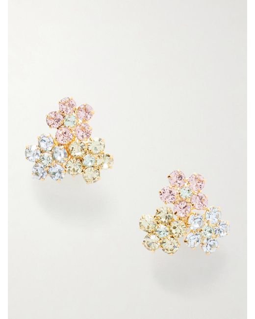 Jennifer Behr Natural Tone Swarovski Crystals Earrings