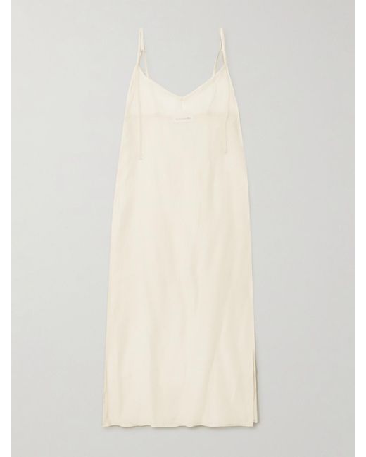 Frankie Shop White Madeline Voile Midi Dress