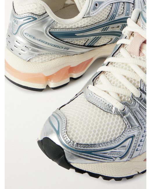 Asics Blue Gel-Kayano 14 Sneakers Aus Mesh Mit Gummi- Und Metallic-Besätzen