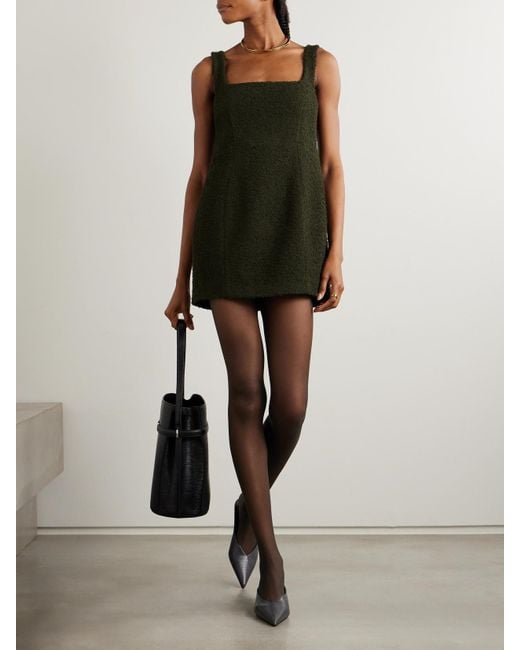 Totême  Green Wool-Blend Bouclé Top