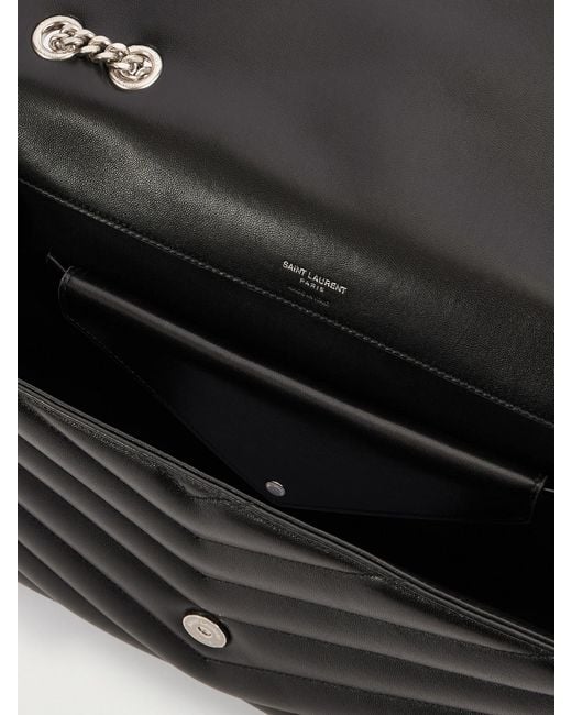 Saint Laurent Black Loulou Large Quilted Leather Shoulder Bag