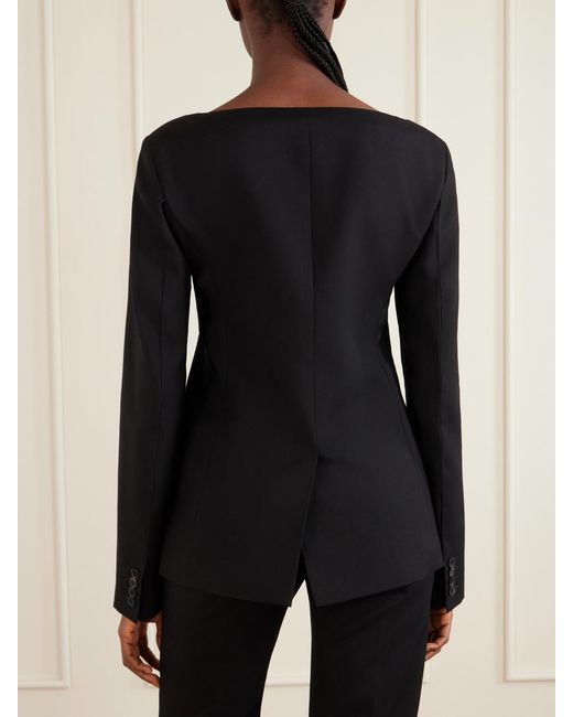 Calvin Klein Black Camille Wool-Twill Jacket