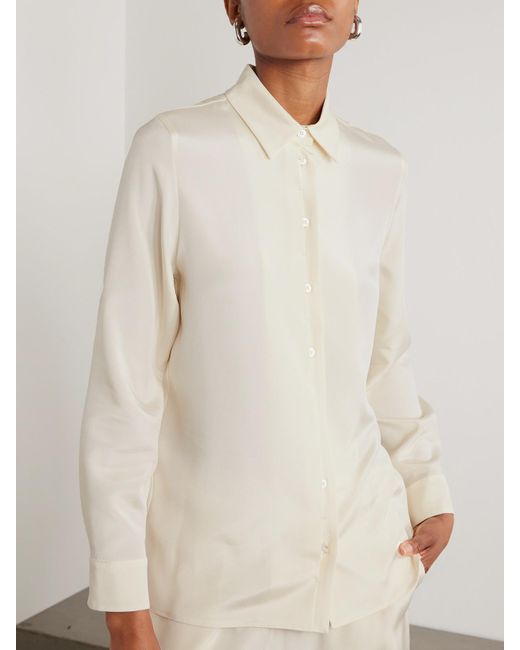Max Mara Natural Avion Hemd Aus Einer Seidenmischung