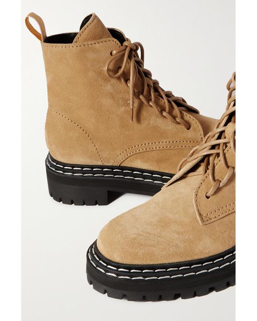 Proenza Schouler Natural Suede Ankle Boots