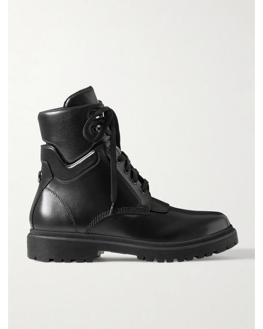Moncler Black Patty Leather Ankle Boots