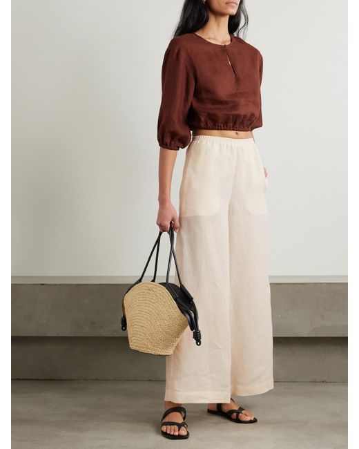 Eres Natural L'Intemporel Select Linen Wide-Leg Pants