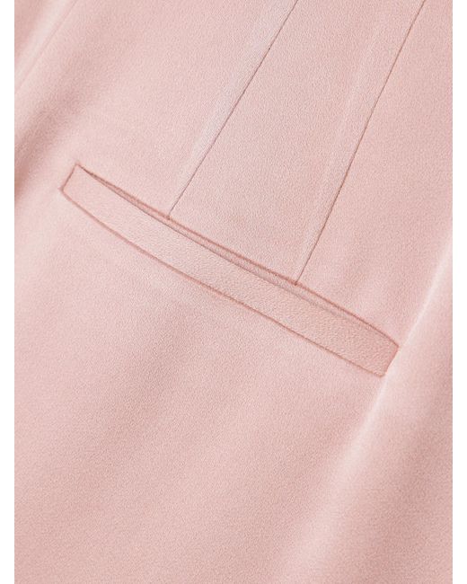 Veronica Beard Pink Ronin Crepe Wide-Leg Pants