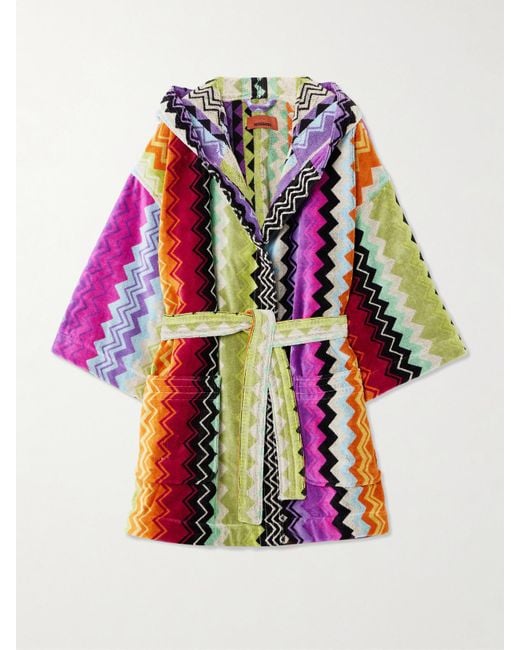 Missoni White Giacomo Hooded Cotton-Terry Robe
