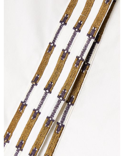 Haut Sans Manches Raccourci En Popeline De Coton Mélangé À Broderies Andorra Emporio Sirenuse en coloris White